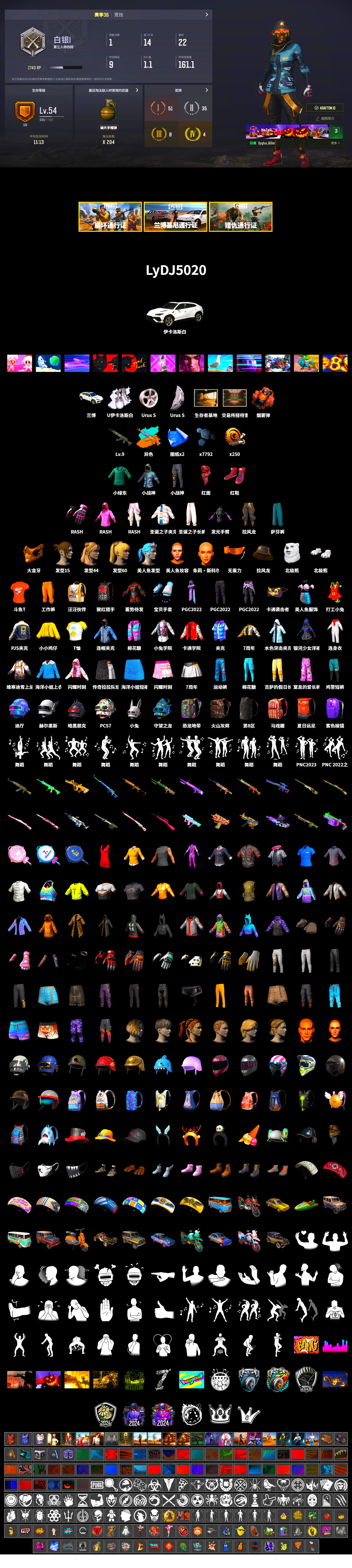 Coral Smoke Grenade, Hi-top Trainers (Red), PGC 2021 Contingent Chaos Mask, PLAYERUNKNOWN's Bandana, Heavy Fur Coat (Black), Polar Bear Feet, Rash Beixli Xtra Tough Jacket, Rash Beixli Xtra Tough Jacket, PJS 2019 Phase 2 Jacket, Sideshow Bear Feet, XiongDi Hoodie, DOUYU T-shirt - 2