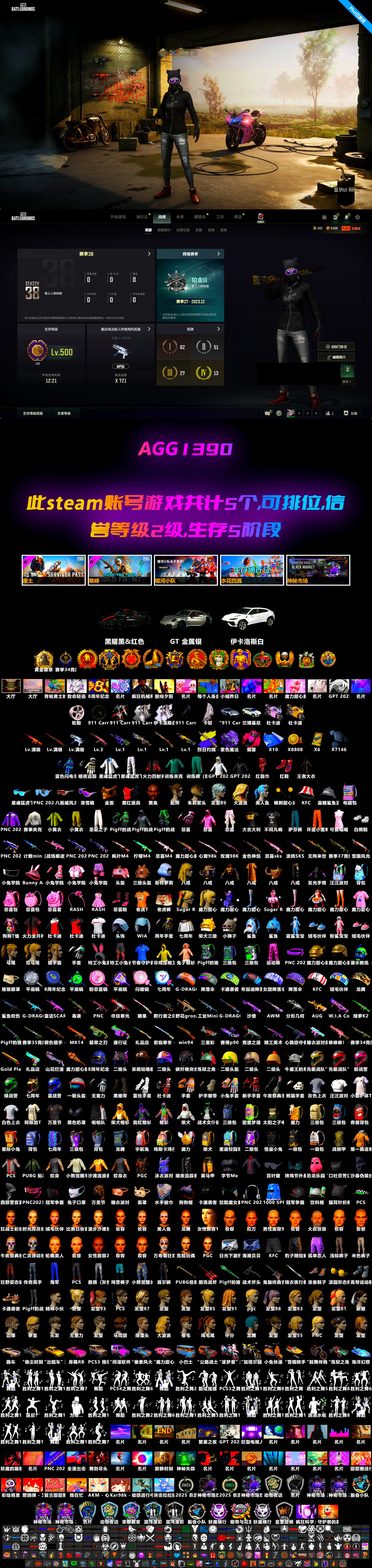 Magenta Smoke Grenade [1], Trick-or-treat — M416, Sun Wukong — M24, ZERO-G — MP5K, Gear Head — Beryl M762, Neon Dream — AUG, Cerberus — M249, Bunny Patrol — Mk12, «Panigale V4 S (Ducati Red)» Motorcycle, Rash Beixli Xtra Tough Jacket, Rash Beixli Xtra Tough Jacket, Snow Glasses, PGC 2021 Contingent Chaos Mask, Jonathan Kamau, Harley Quinn's Hair, «Panigale V4 S (Gold Rush)» Motorcycle, «Panigale V4 S (Twilight Torque)» Motorcycle, Purple Magical Mist — M79, Sun Scorched — S1897 - 2