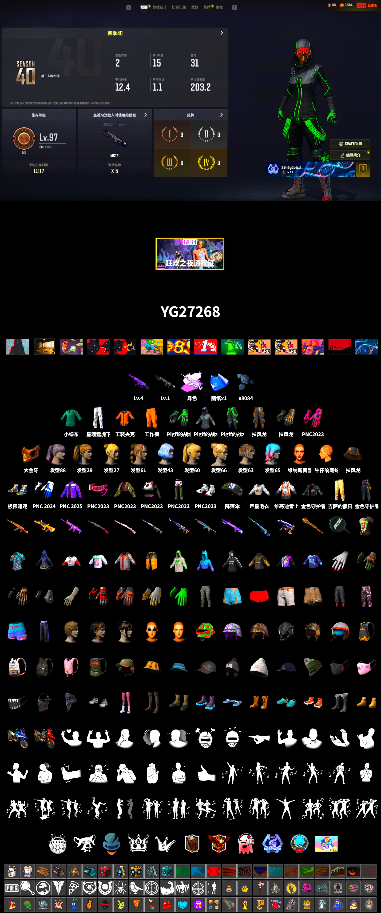PGC 2021 Contingent Chaos Mask, Harley Quinn's Hair, XingHun's Tiger Strike Pants - 2