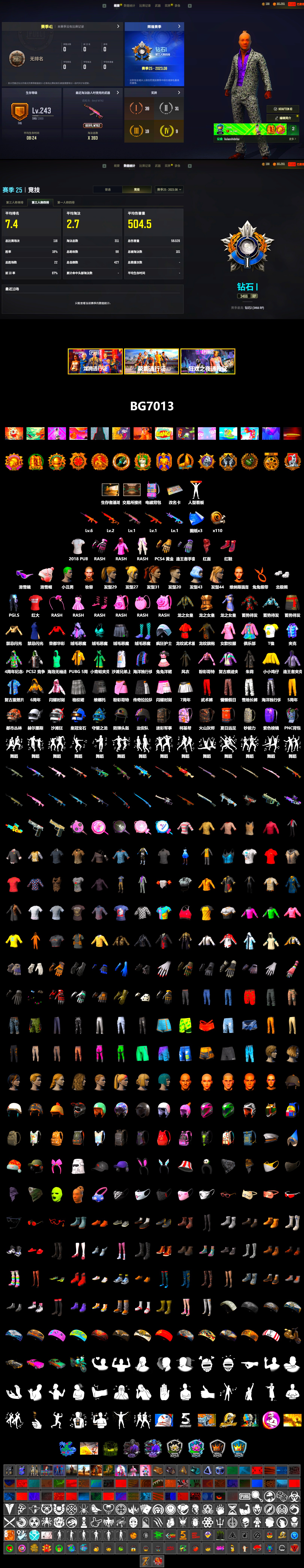 Hi-top Trainers (Red), The Joker's Hair, Snow Glasses, The Joker's Hair, PLAYERUNKNOWN's Bandana, Heavy Fur Coat (Black), Polar Bear Feet, Rash Beixli Xtra Tough Jacket, Harley Quinn's Hair, Rash Beixli Xtra Tough Jacket, Full Autumn — M416, 2018 PUBG ALL-STAR T-shirt (Korean) - 2