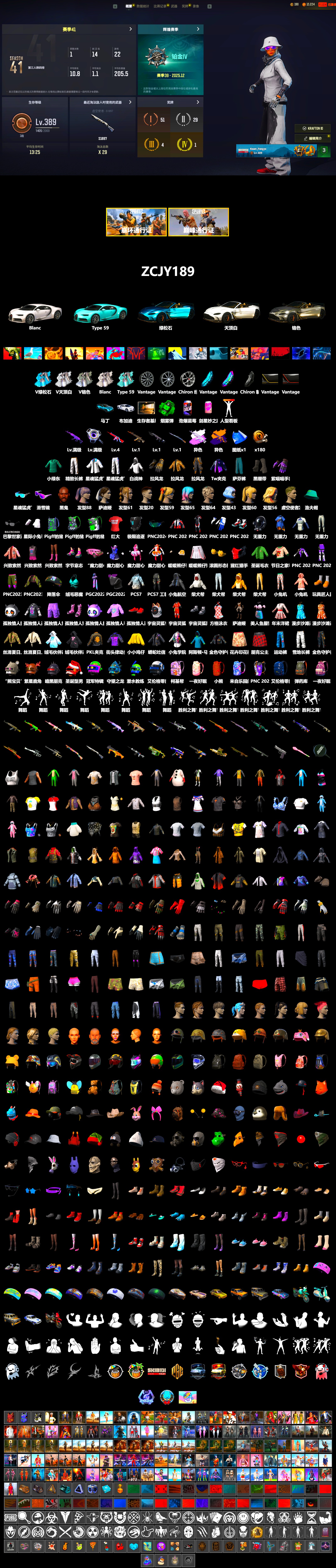 Emerald Smoke Grenade, Duncan's Infiltrator Handwraps, «Chiron» Sports Car, «V12 Vantage Roadster (Luxe)» Sports Car, Jonathan Kamau, Snow Glasses, XingHun's Tiger Strike Jacket, XingHun's Tiger Strike Pants, PKL 2019 Phase 2 Jacket, Sideshow Bear Feet, Exquisite Pants, Douyu Biker Jacket - 2