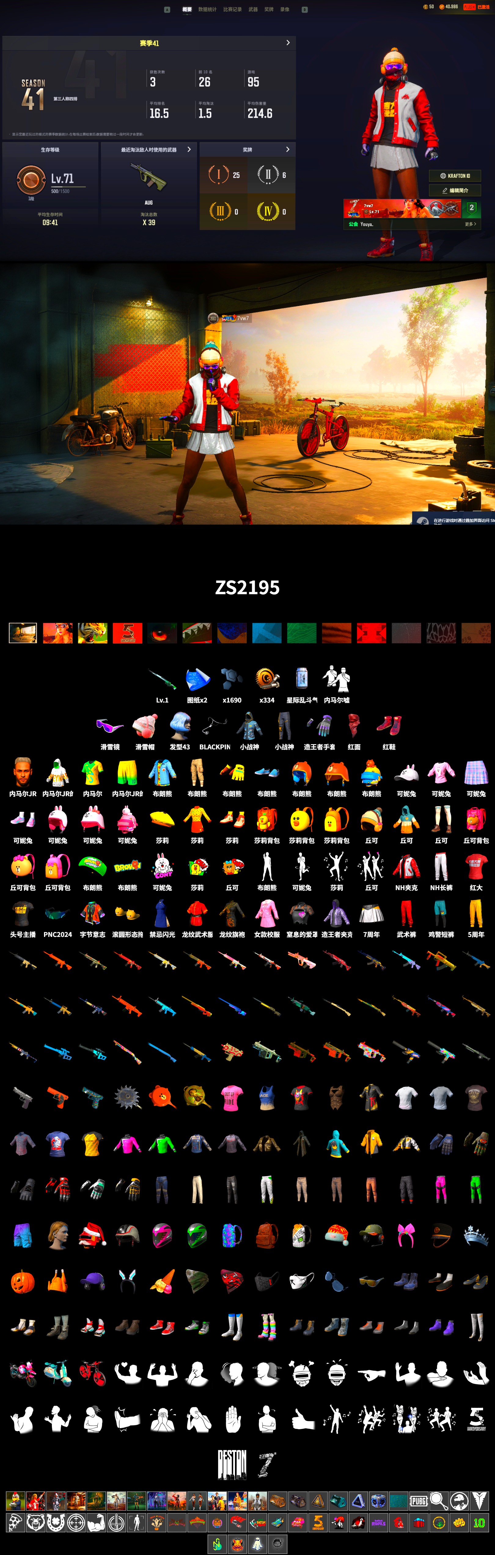 Hi-top Trainers (Red), Snow Glasses, PLAYERUNKNOWN's Bandana, Heavy Fur Coat (Black), NH-Esports Jacket, StreamerOne, Full Autumn — M416, NH-ESPORTS - Beryl M762 - 2