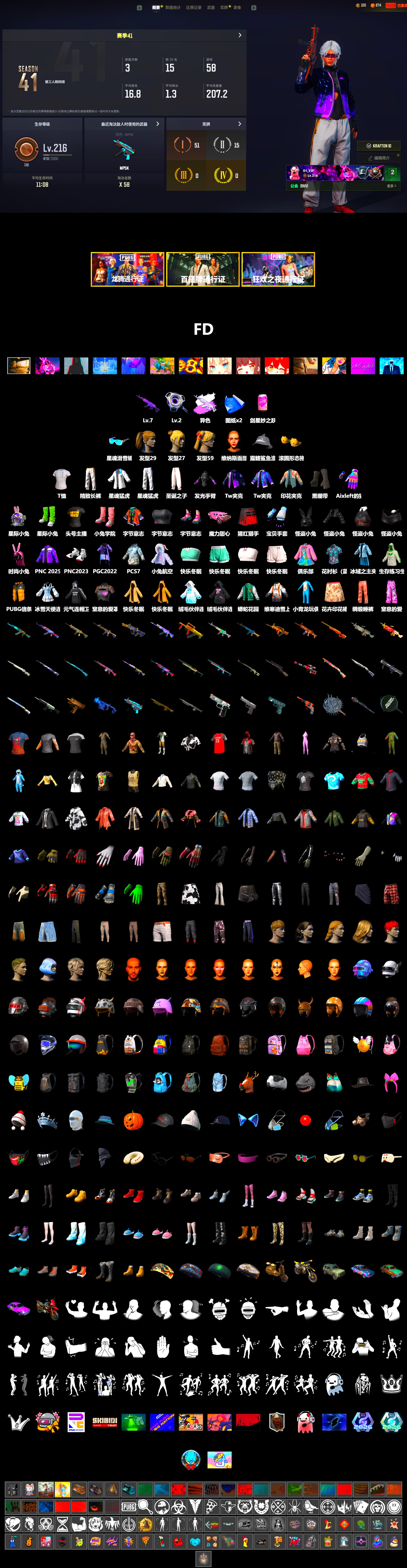 Duncan's Infiltrator Handwraps, Harley Quinn's Hair, XingHun's Tiger Strike Jacket, XingHun's Tiger Strike Pants, Exquisite Pants, StreamerOne, 2018 PUBG ALL-STAR T-shirt (Korean) - 2