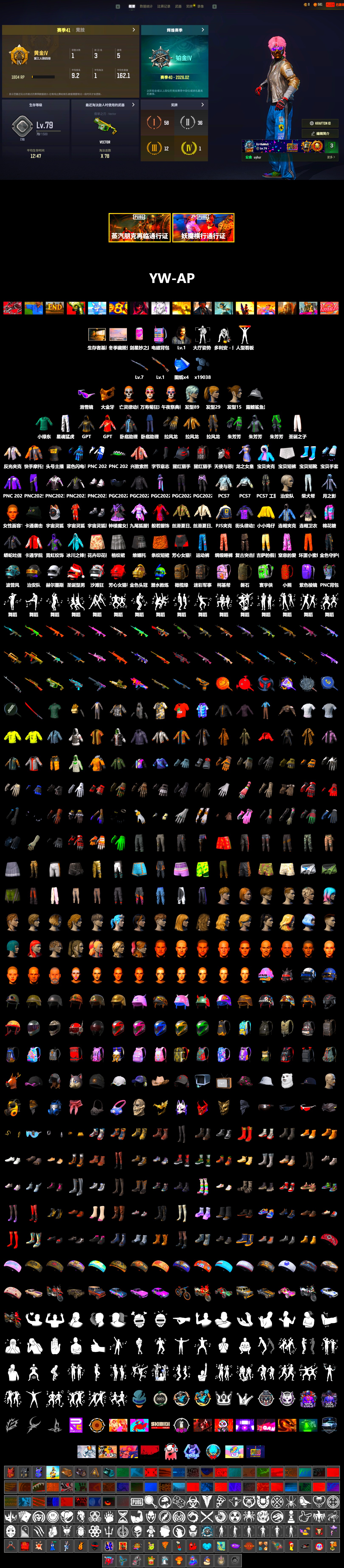 Snow Glasses, PGC 2021 Contingent Chaos Mask, Harley Quinn's Hair, XingHun's Tiger Strike Pants, PJS 2019 Phase 2 Jacket, StreamerOne, Full Autumn — M416, Blue Thunder Gloves - 2