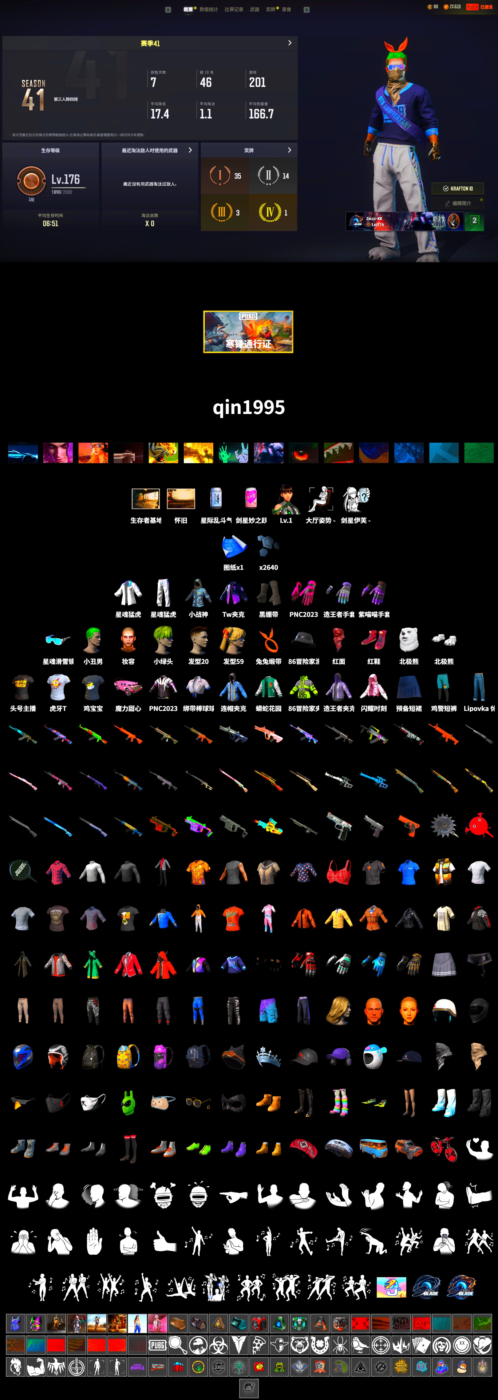 Hi-top Trainers (Red), Duncan's Infiltrator Handwraps, The Joker's Hair, The Joker's Hair, PLAYERUNKNOWN's Bandana, Heavy Fur Coat (Black), Polar Bear Feet, Hairstyle PGI.S, XingHun's Tiger Strike Jacket, XingHun's Tiger Strike Pants, StreamerOne, HUYA T-shirt - 2