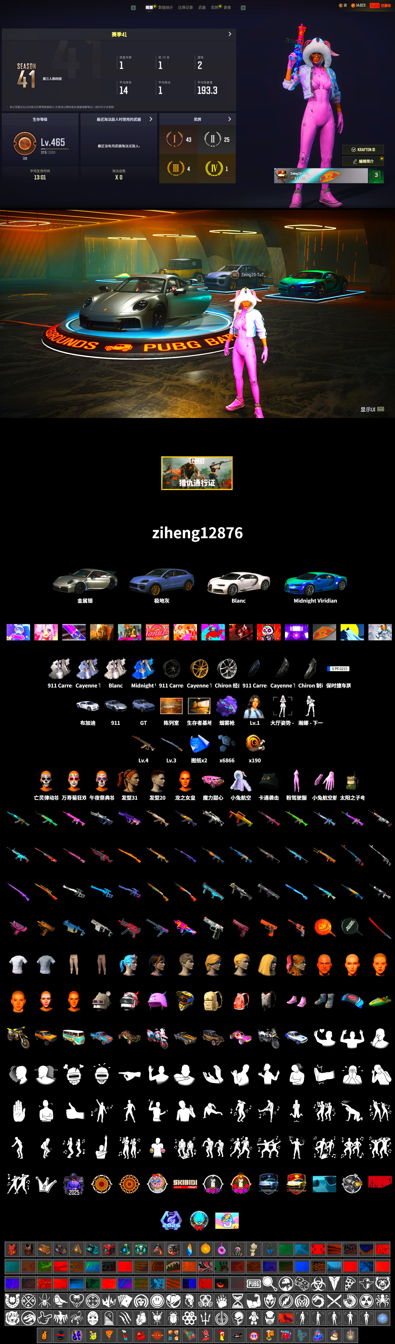 Purple Magical Mist — M79, «911 Carrera GTS» Sports Car, «Cayenne Turbo GT» SUV, «Chiron» Sports Car, Showroom - 2