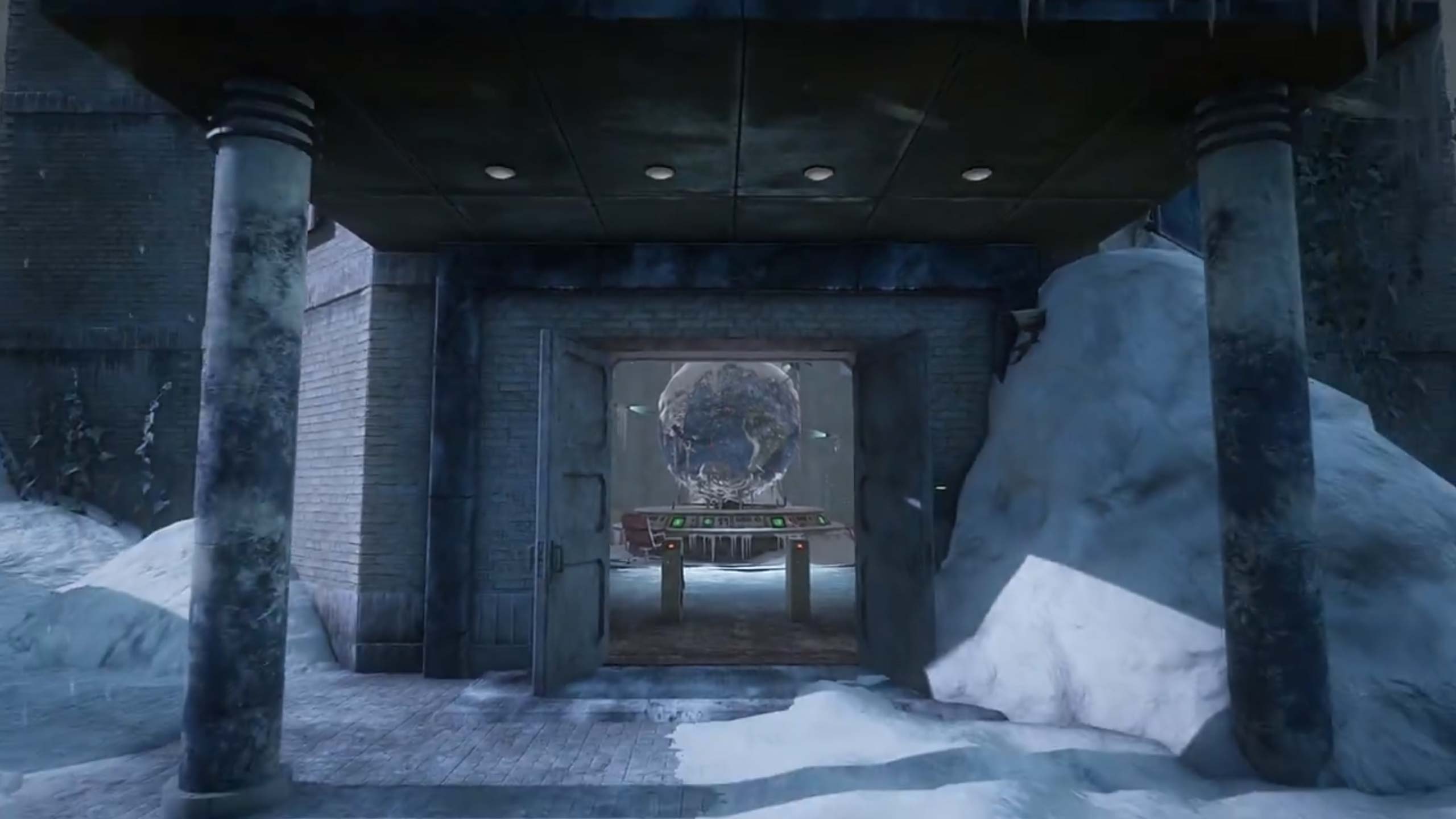 PUBG基地被雪覆盖