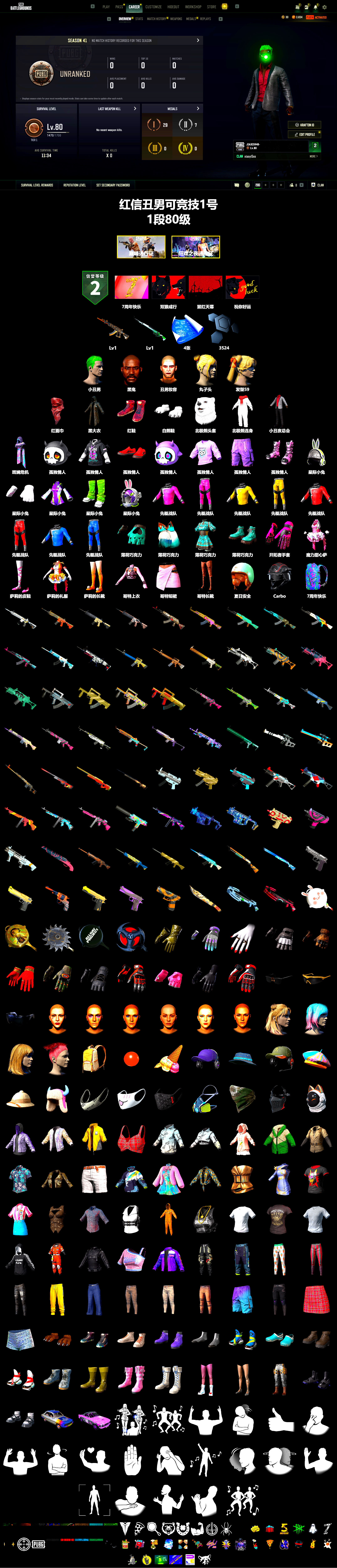 Hi-top Trainers (Red), The Joker's Hair, Jonathan Kamau, The Joker's Hair, PLAYERUNKNOWN's Bandana, Heavy Fur Coat (Black), Polar Bear Feet, Sideshow Bear Feet - 2